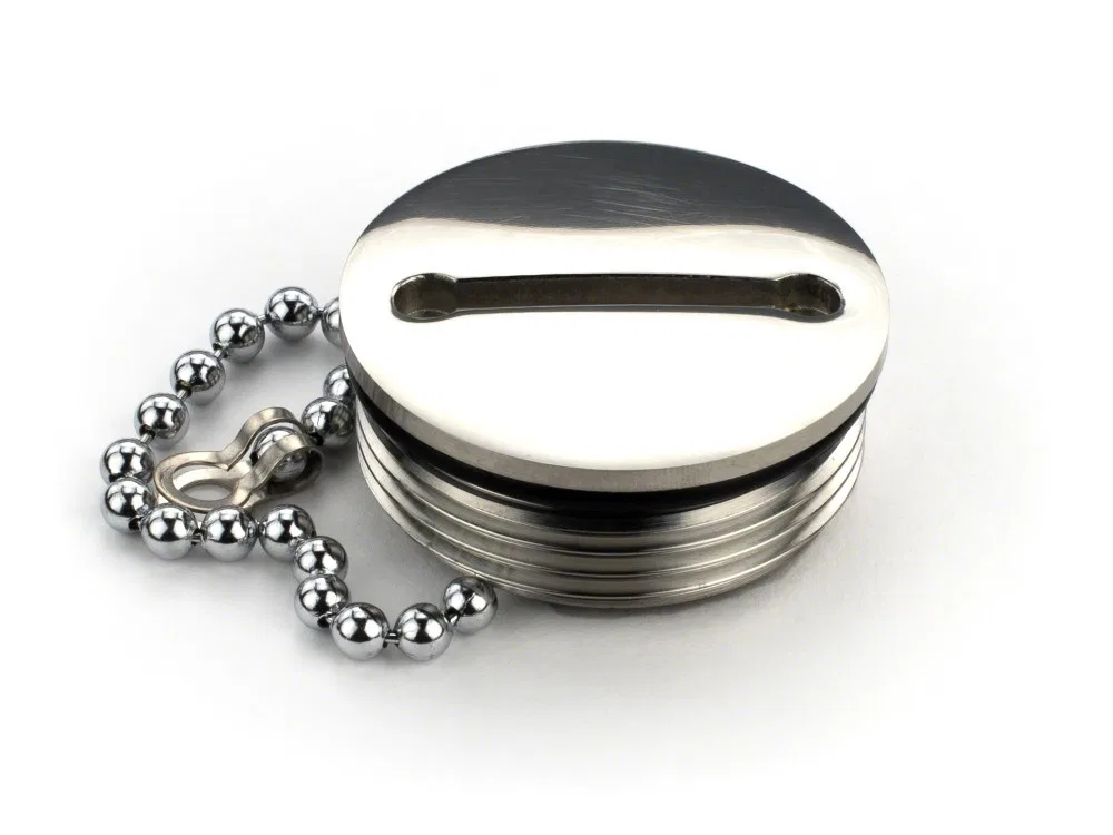 6061C – WHITECAP IND Boat Deck Filler Cap, Fits 316 Stainless Steel Deck Filler 1-1/2 Inch Hose Diameter Stainless St...